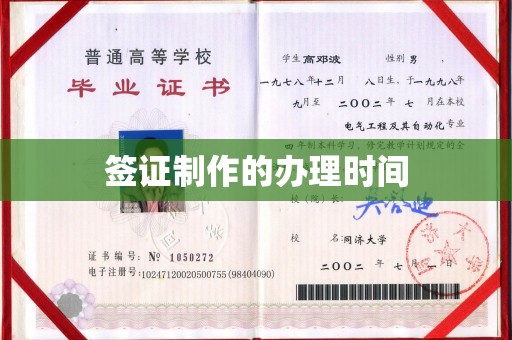 明光签证制作的办理时间