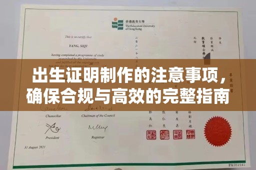 明光出生证明制作的注意事项，确保合规与高效的完整指南